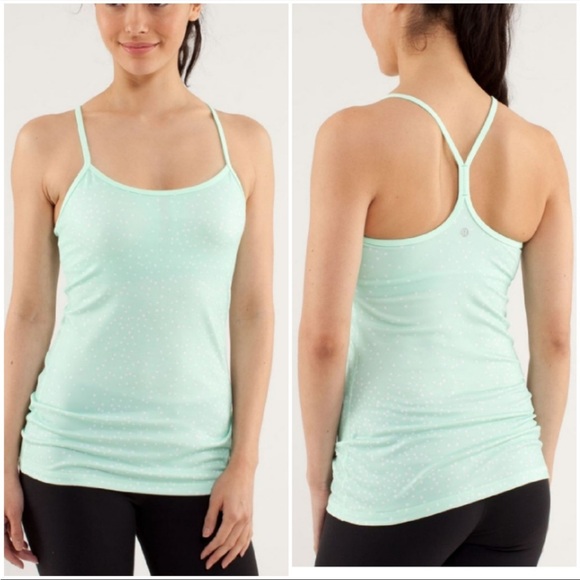 Lululemon Power Y Tank Top polka dot with built in bra size - Picture 1 of 7